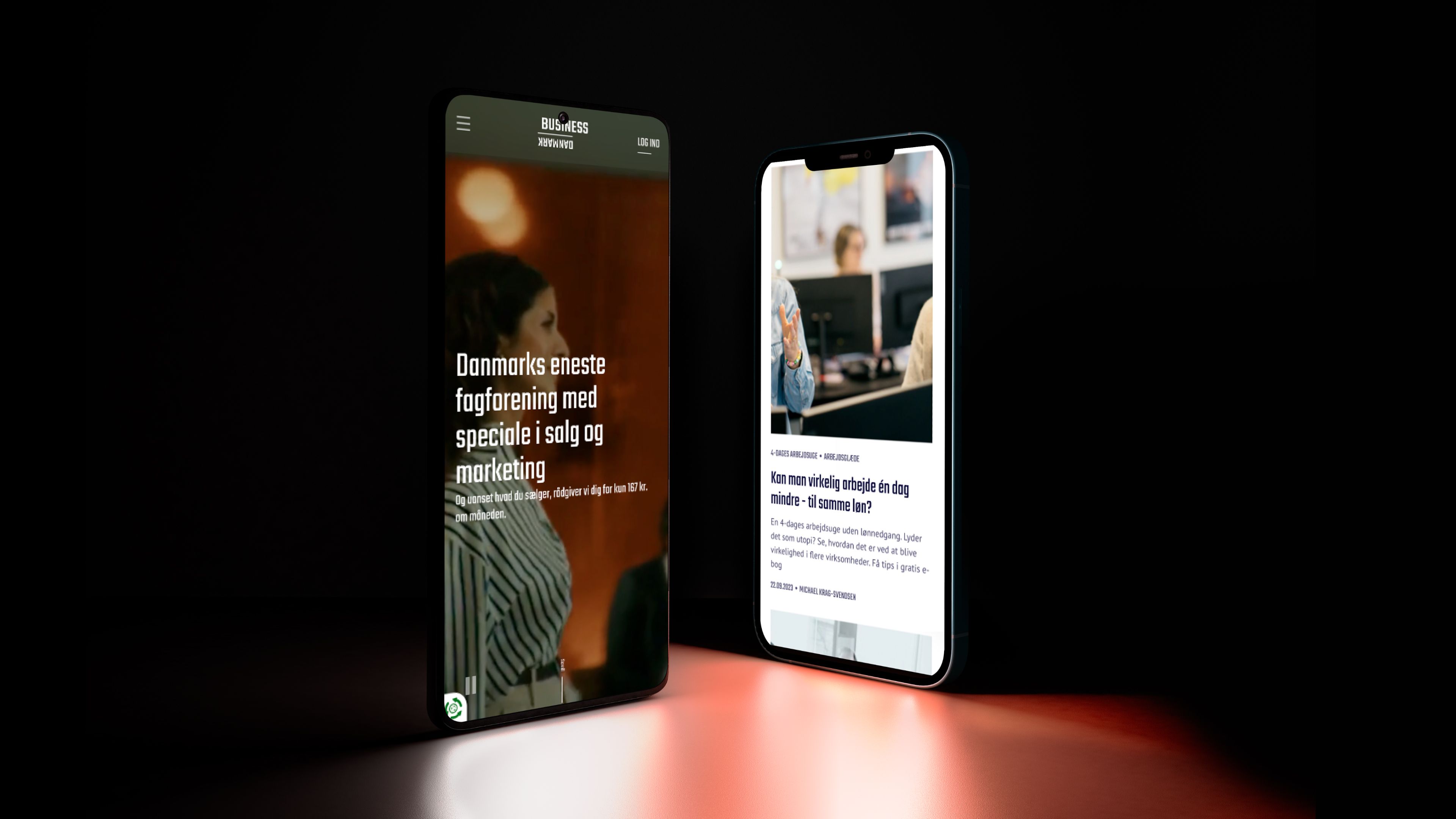 Iphone screens of business danmark