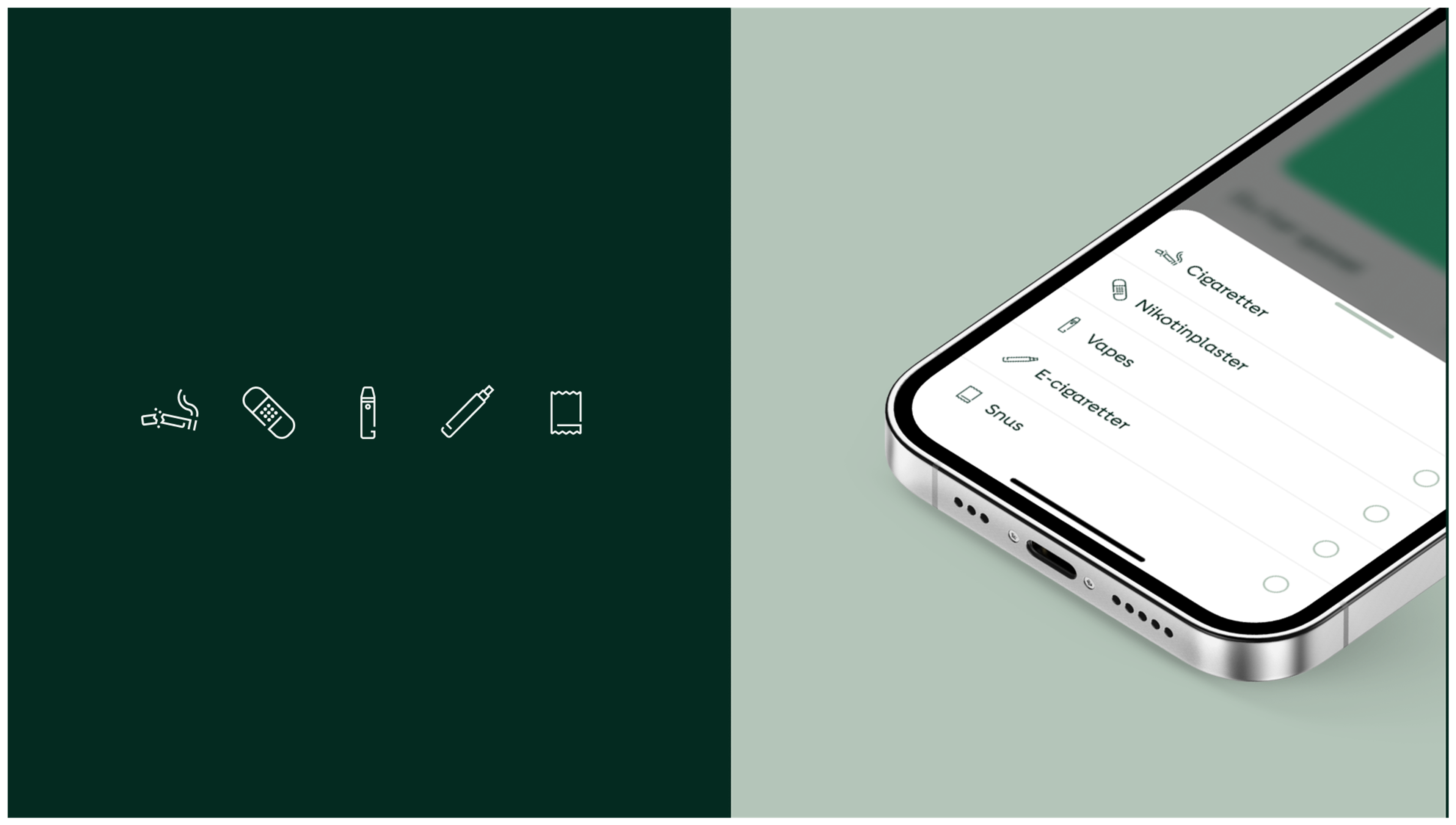 Split mockup + icons