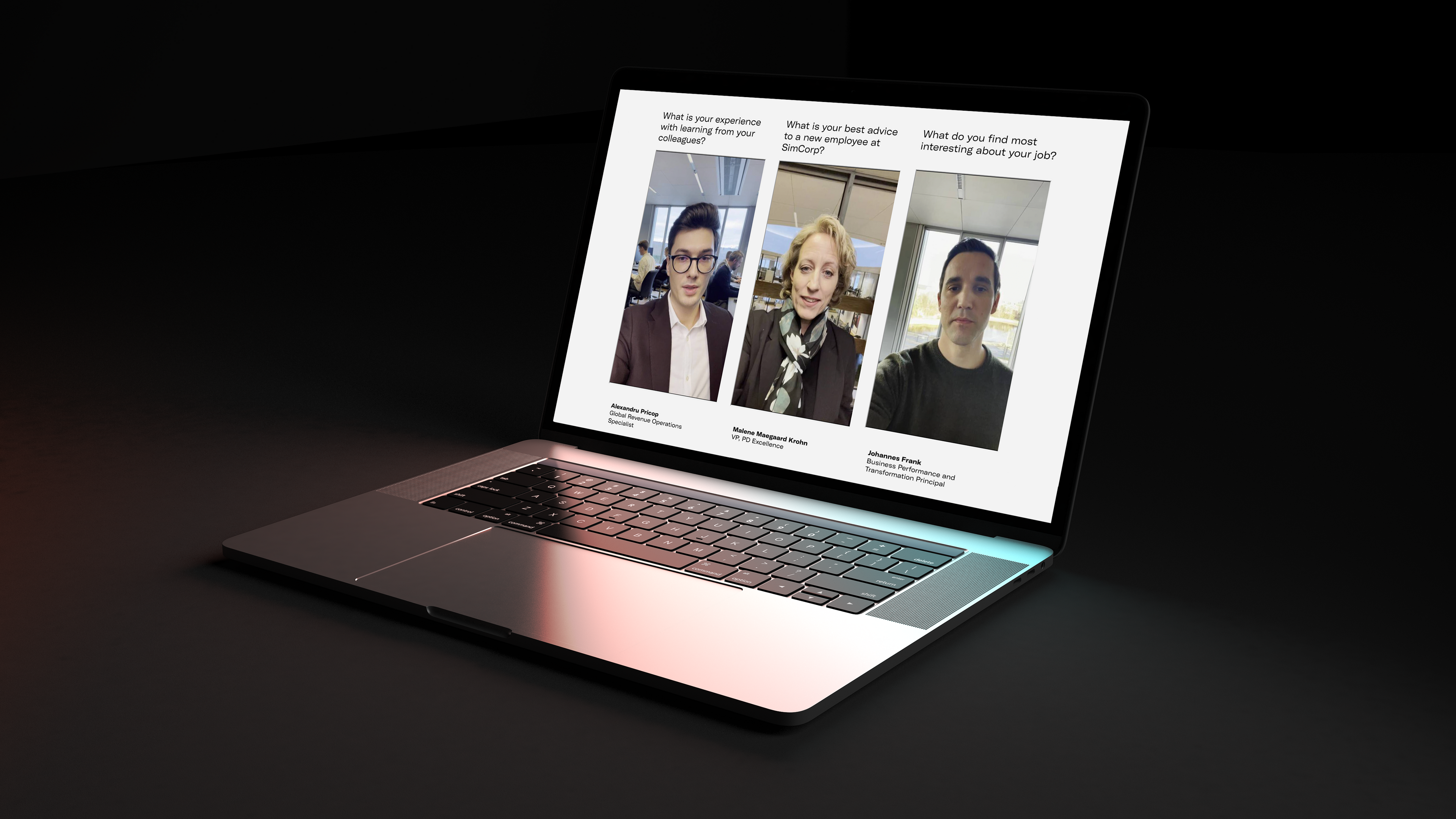 Desktop mockup of a webpage