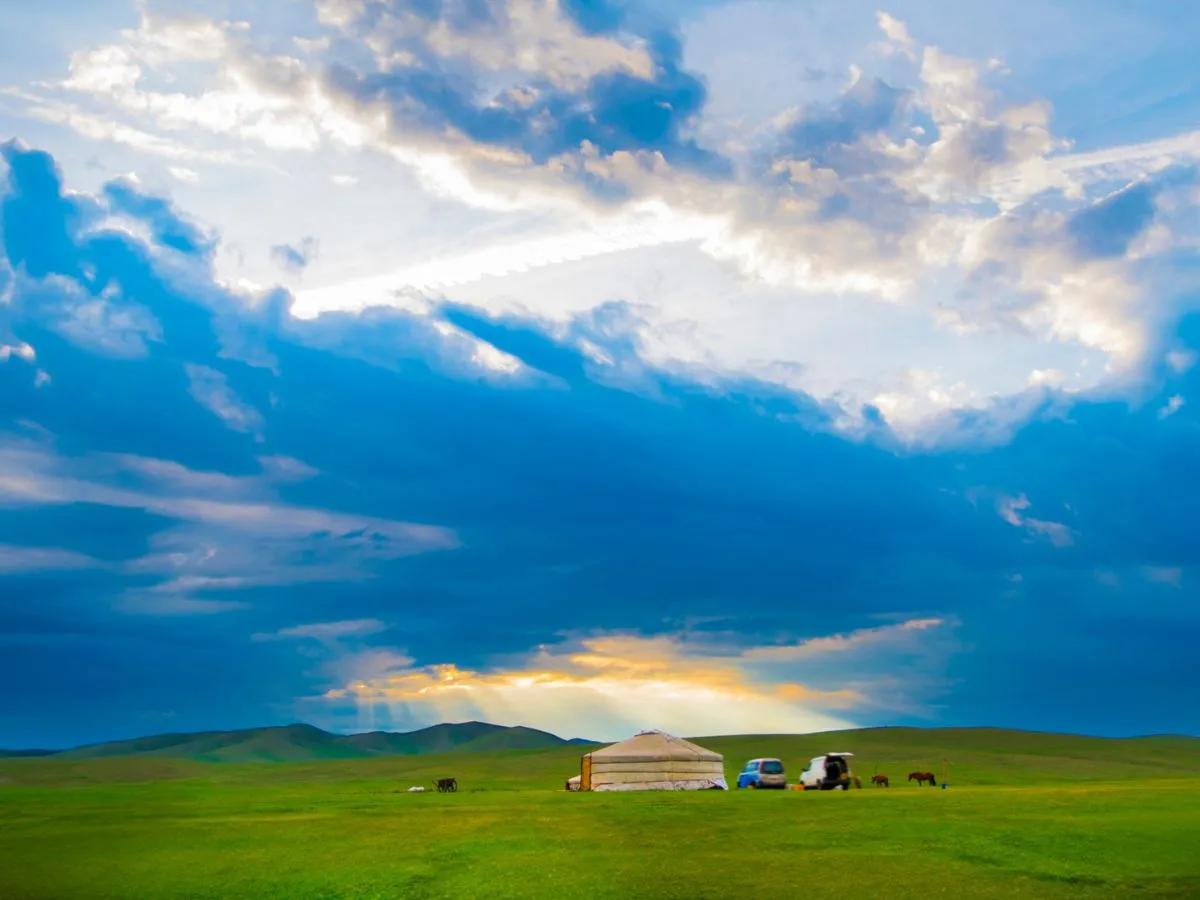Mongolian ger landscape