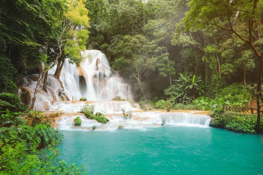 Kuang Si Waterfalls in Luang Prabang Laos
