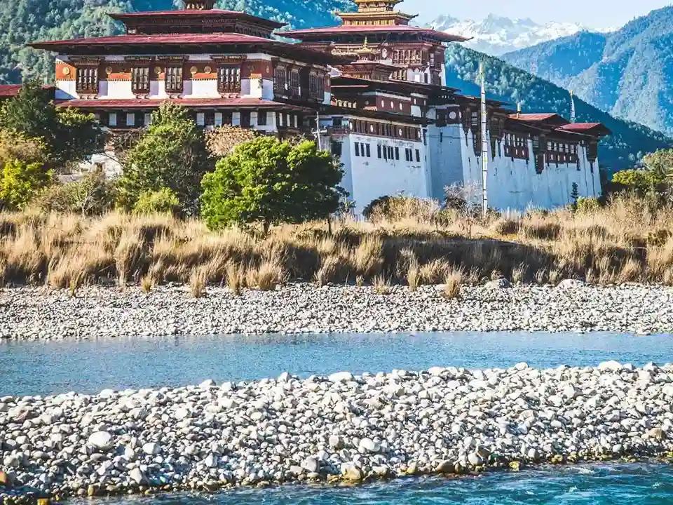 Punakha Dzong at the river