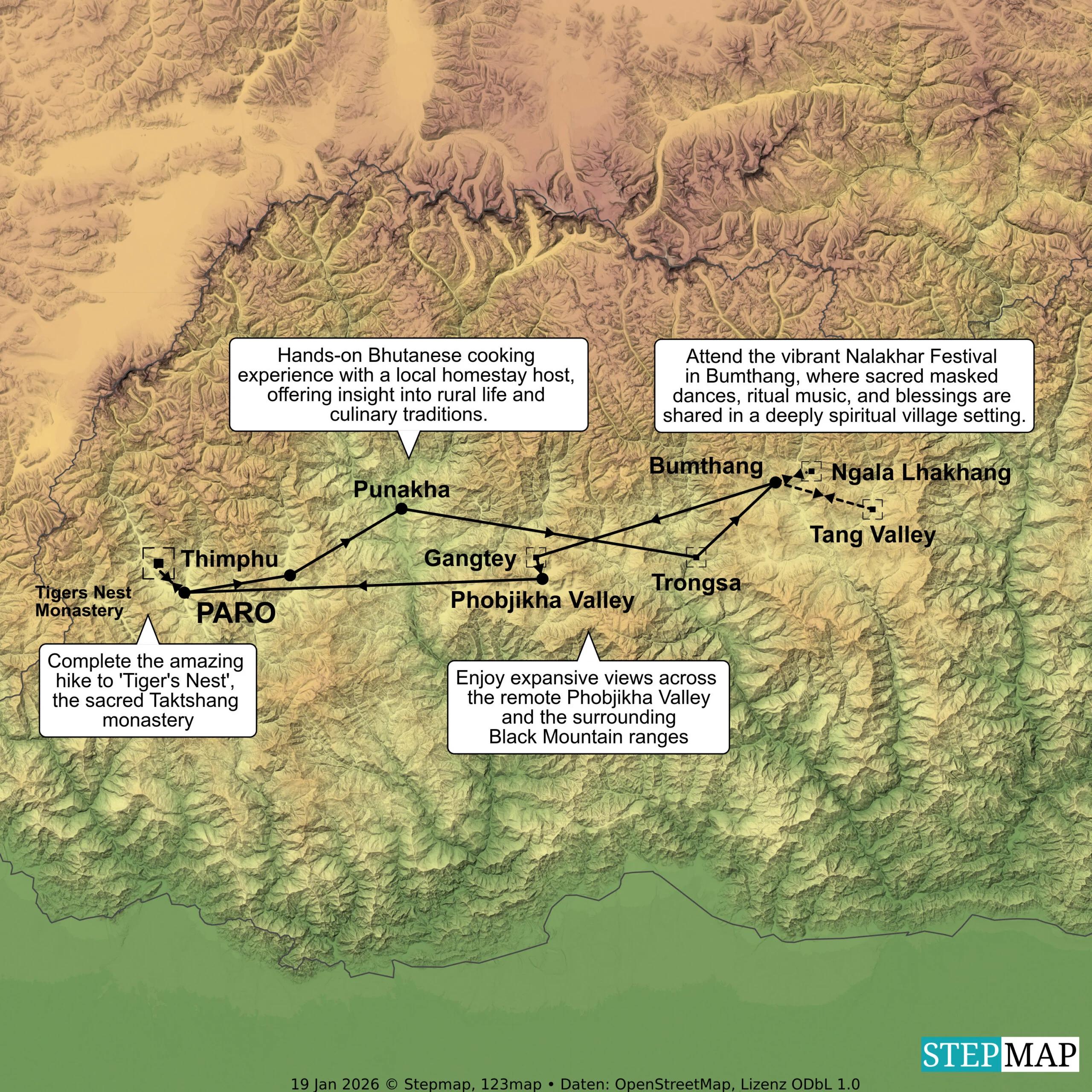 Bhutan Map