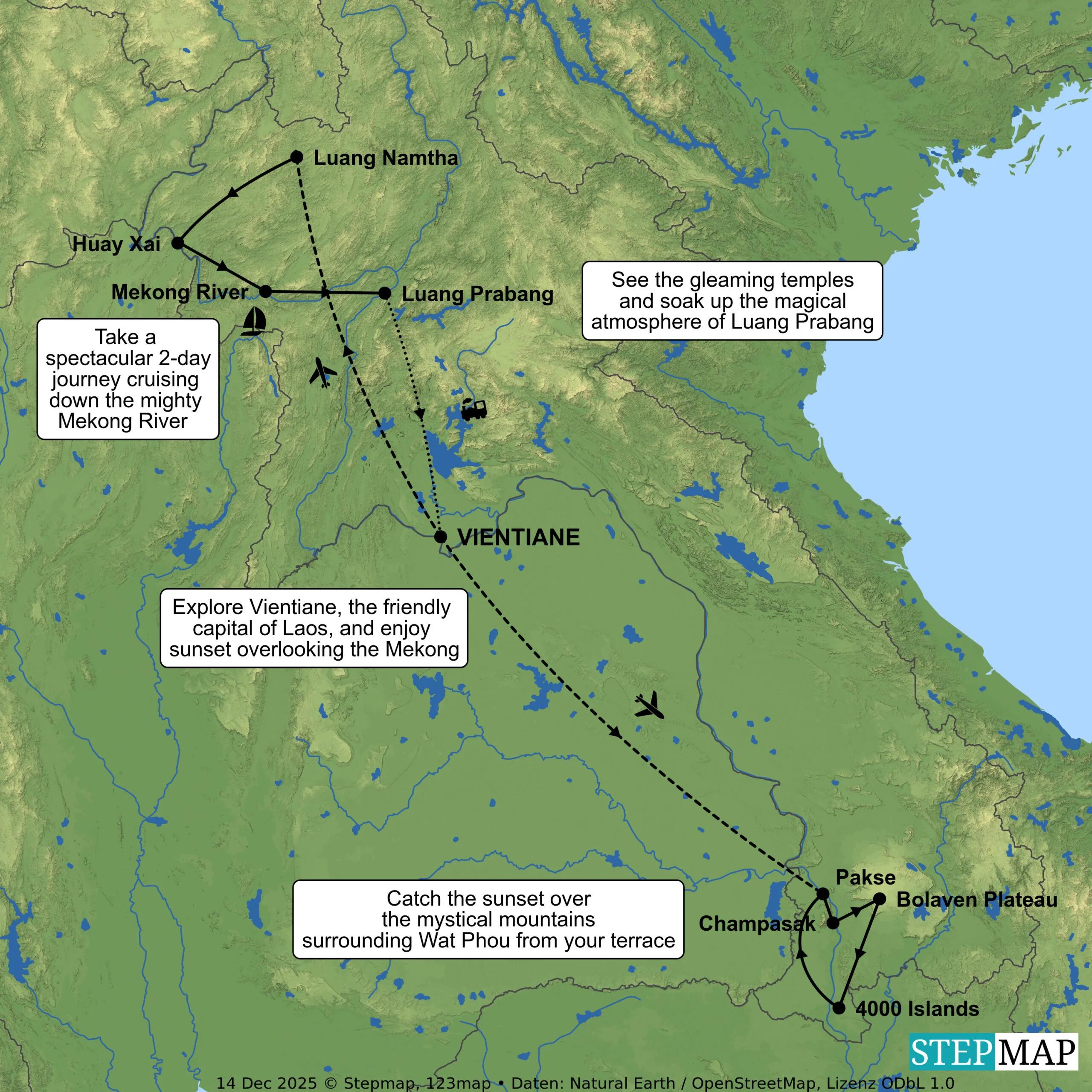 Laos - Map