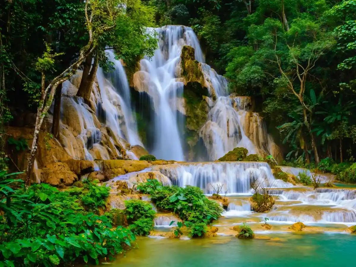 Kuang Si Falls, Kuang Si Waterfall, Laos waterfall