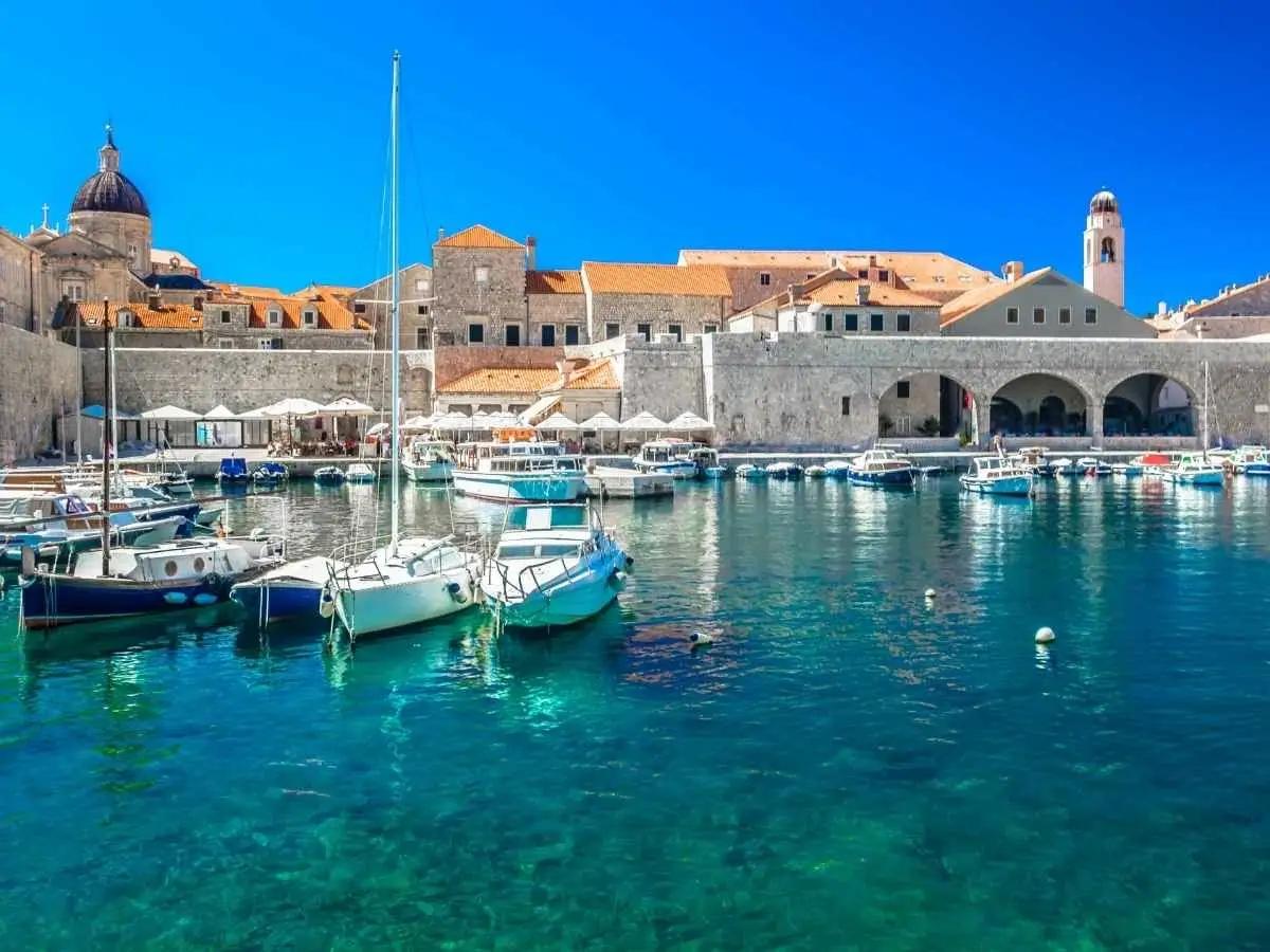 Croatia Dubrovnik waterfront view.
