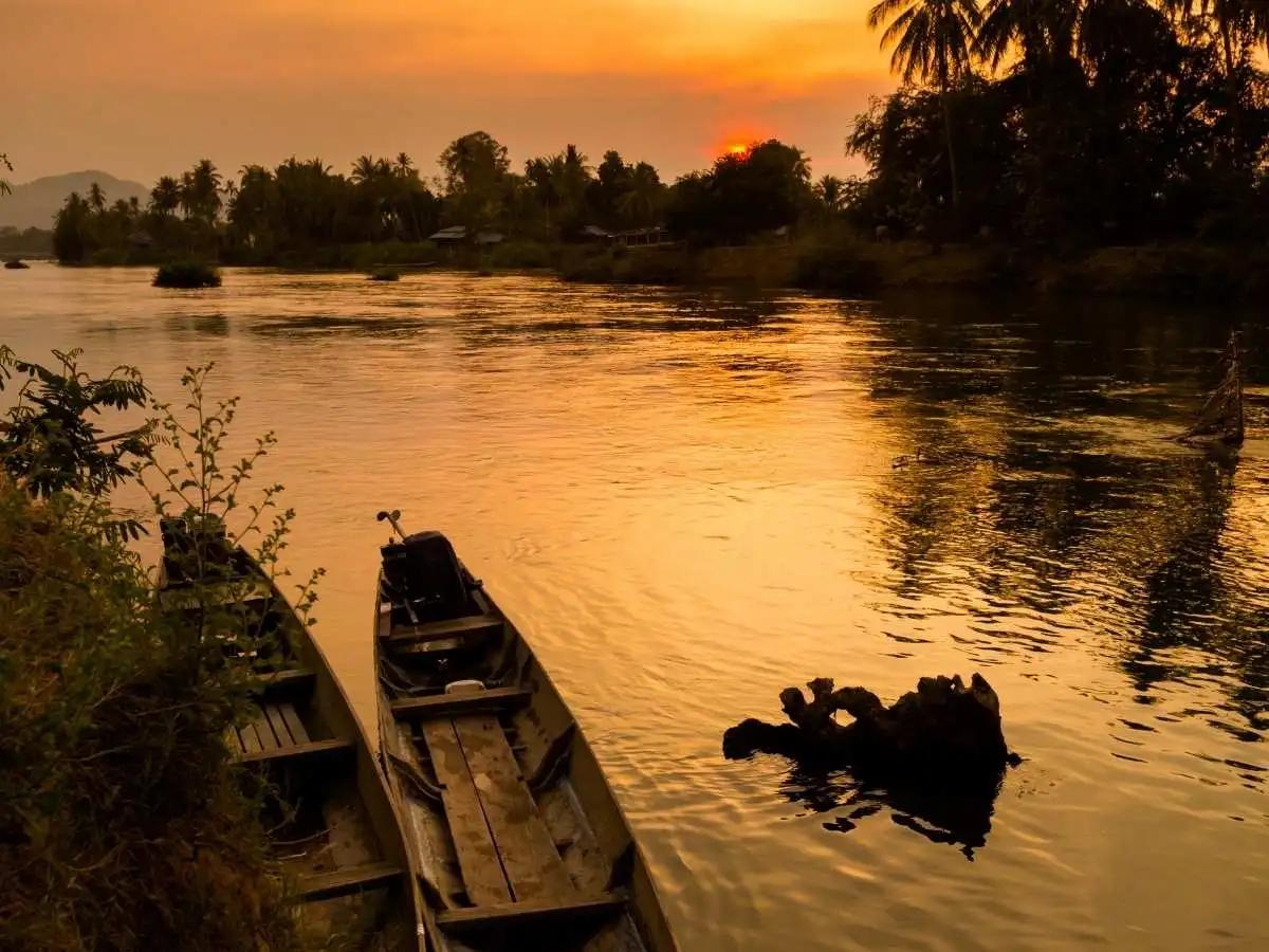 Mekong at dusk from Don Khone