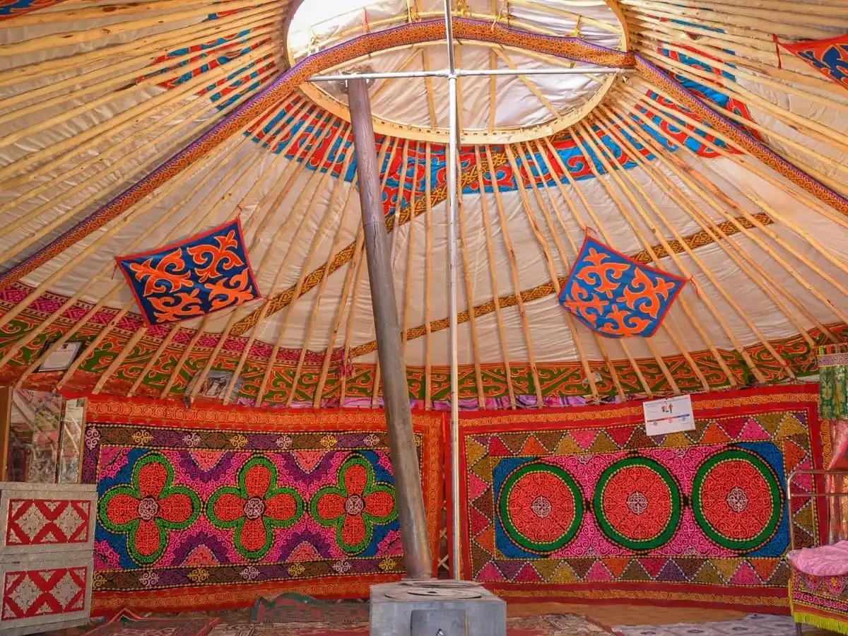 Mongolian Ger Is Built