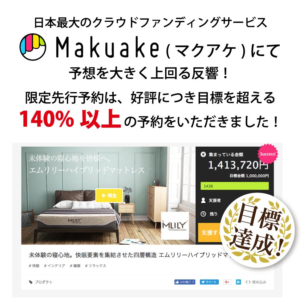 エムリリー　ハイブリッドマットレス 商品画像 3