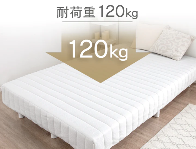 タンスのゲンENEWワントーンデザイン 圧縮タイプ 一体型脚付きマットレス 商品画像 2