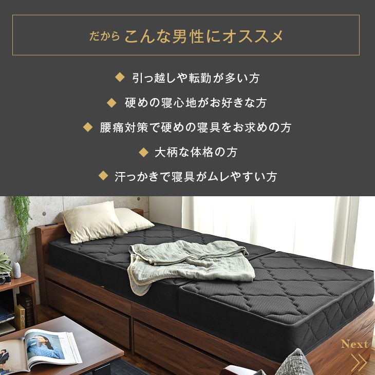 三つ折り 男のボンネルコイルマットレス 商品画像 4