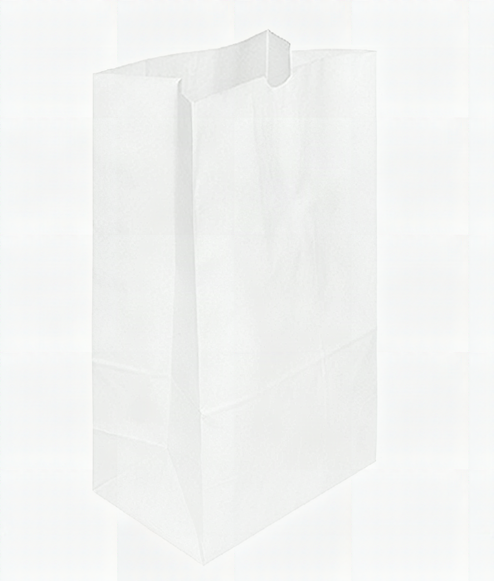 White Paper Grocery Bag - 20lb - 8.25 x5.5x15.75 - 500/bndl  1002000W00  5627
