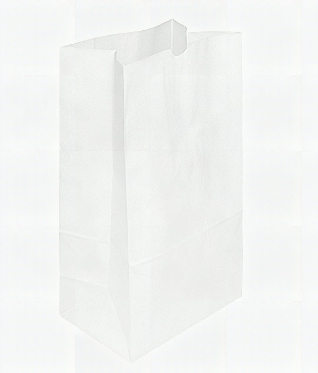 White Paper Grocery Bag - 20lb - 8.25 x5.5x15.75 - 500/bndl 1002000W00 5627