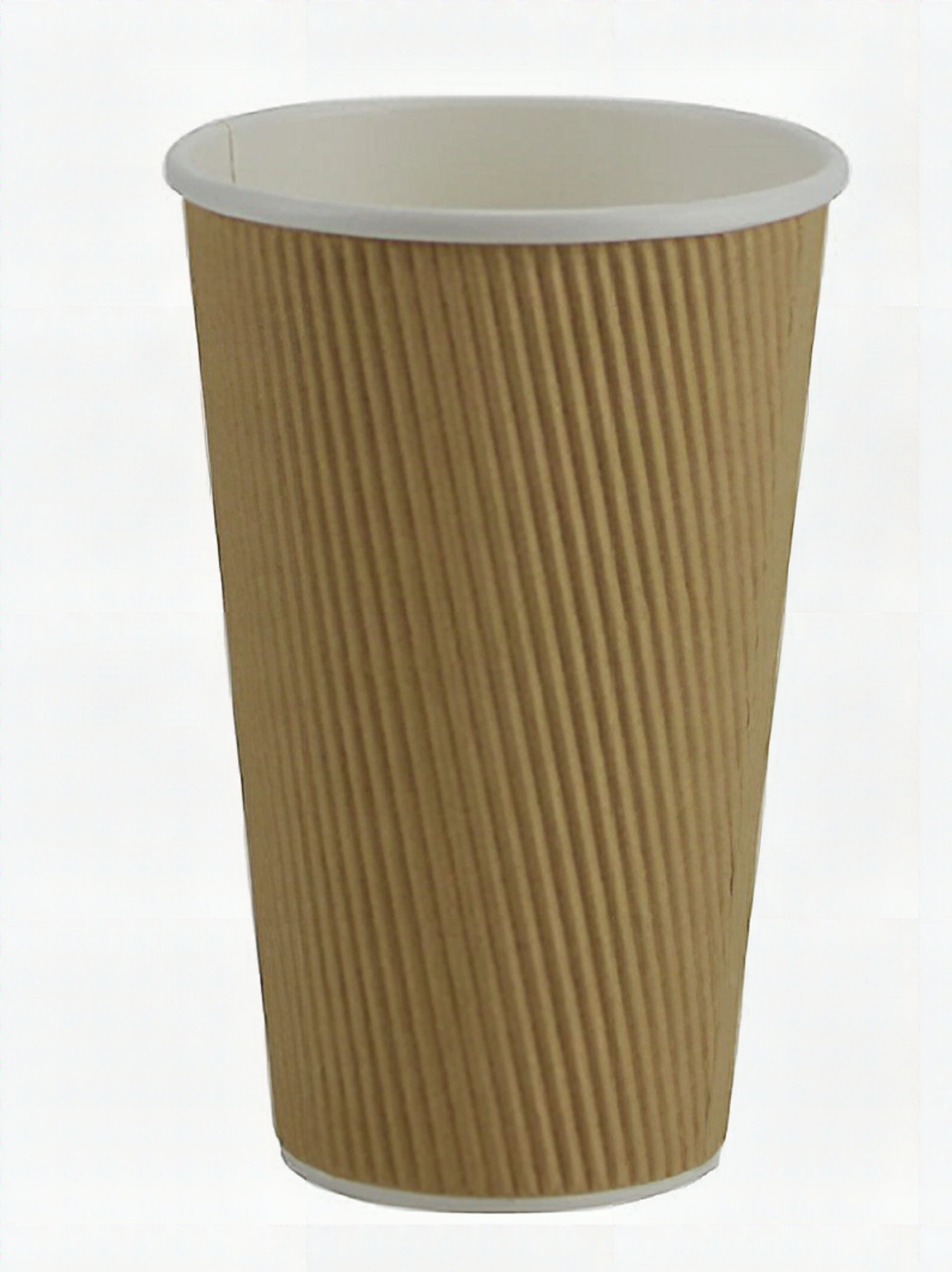 16 oz  Hot Ripple Cup Paper - Kraft  500/cs  1R16K