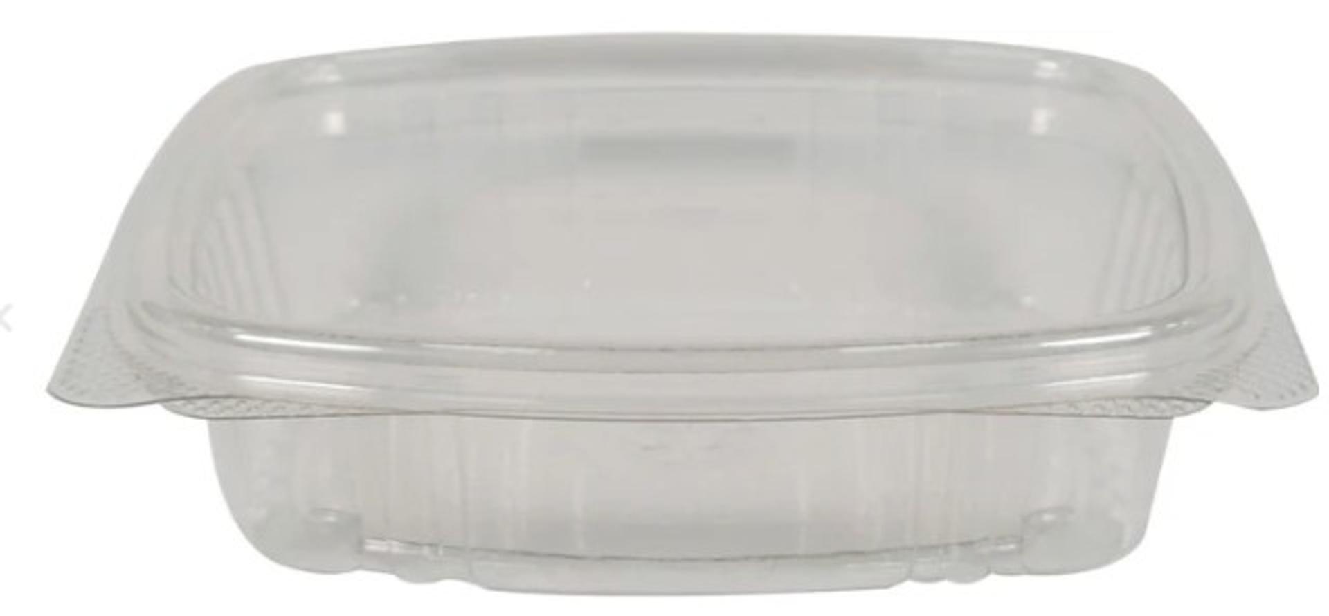 8oz Plastic Hinged Container - 5.51" x 4.88" x 1.38" -  200/cs   AD08