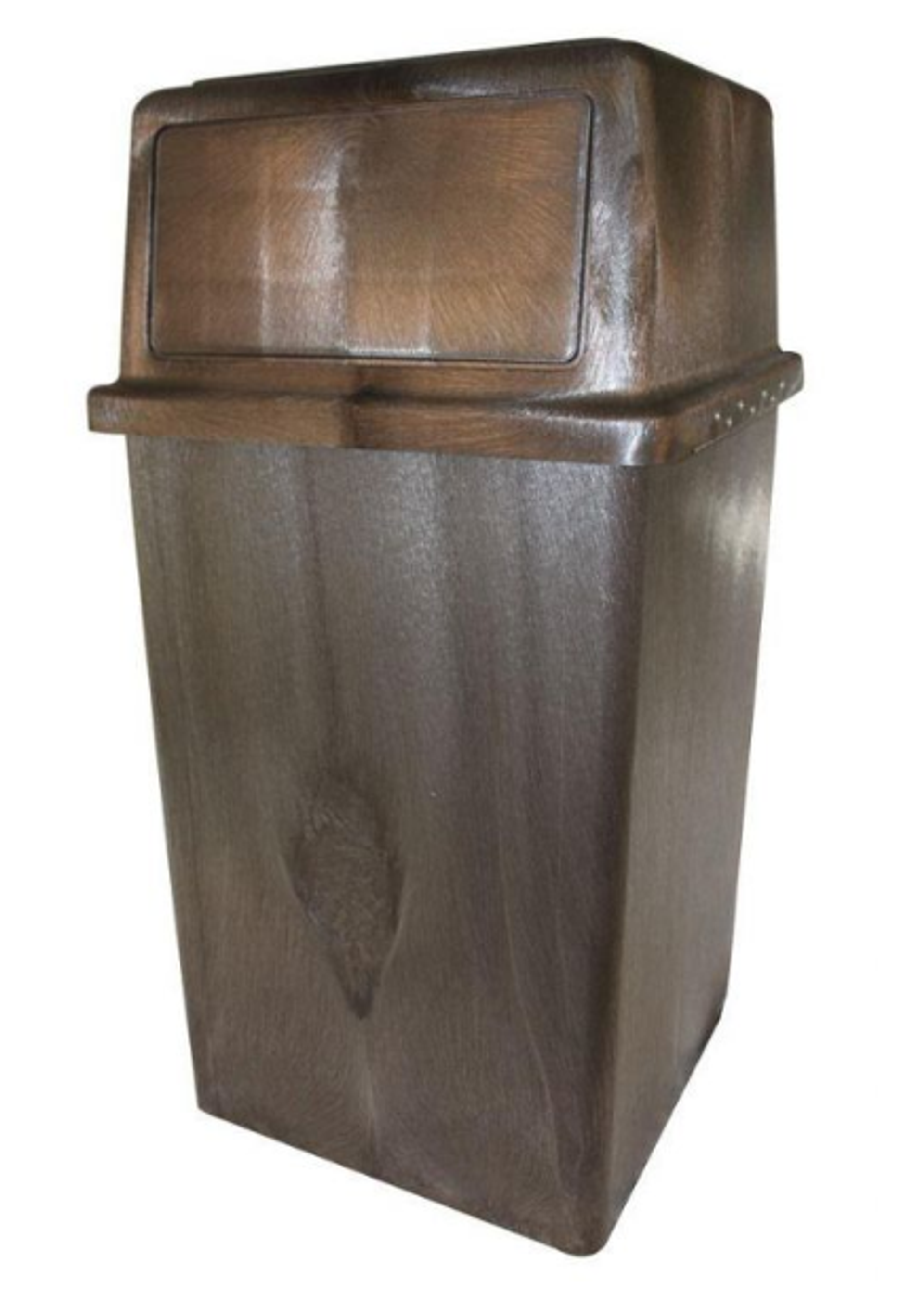 45 gal. Indoor/Outdoor Waste Receptacle with 2 Door Opening - Brown
