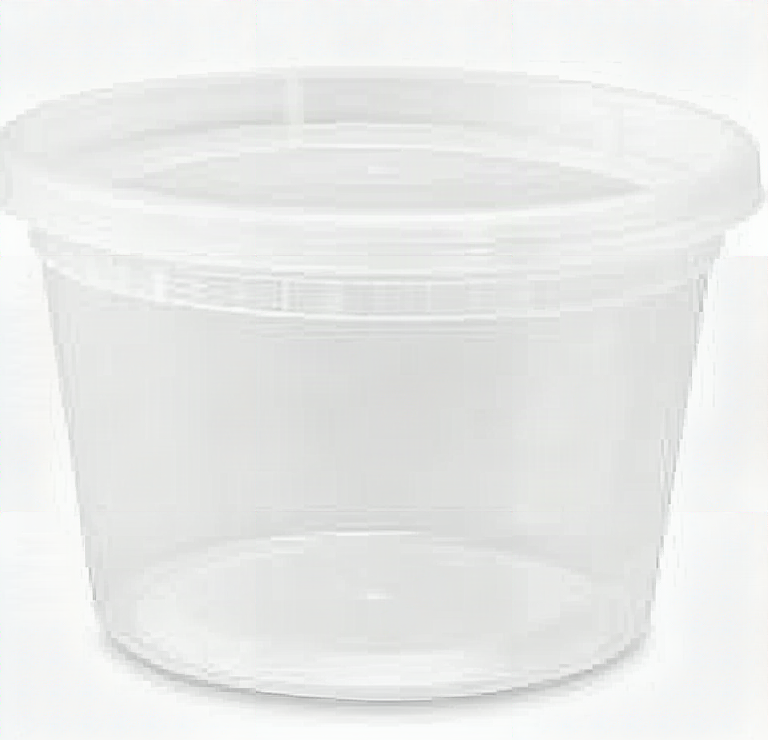 16oz Deli Container Combo - Lid and Base - 250/cs HT16 / HTL115