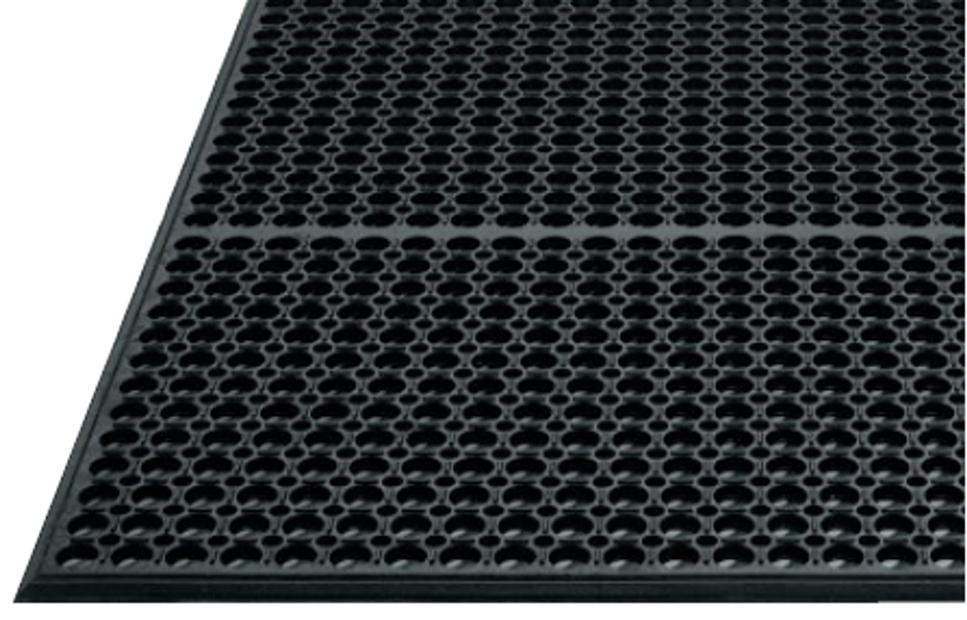 KUSHION Safe Light Duty Mat - BLACK - Drainage/Anti Fatigue - 3' x 5'