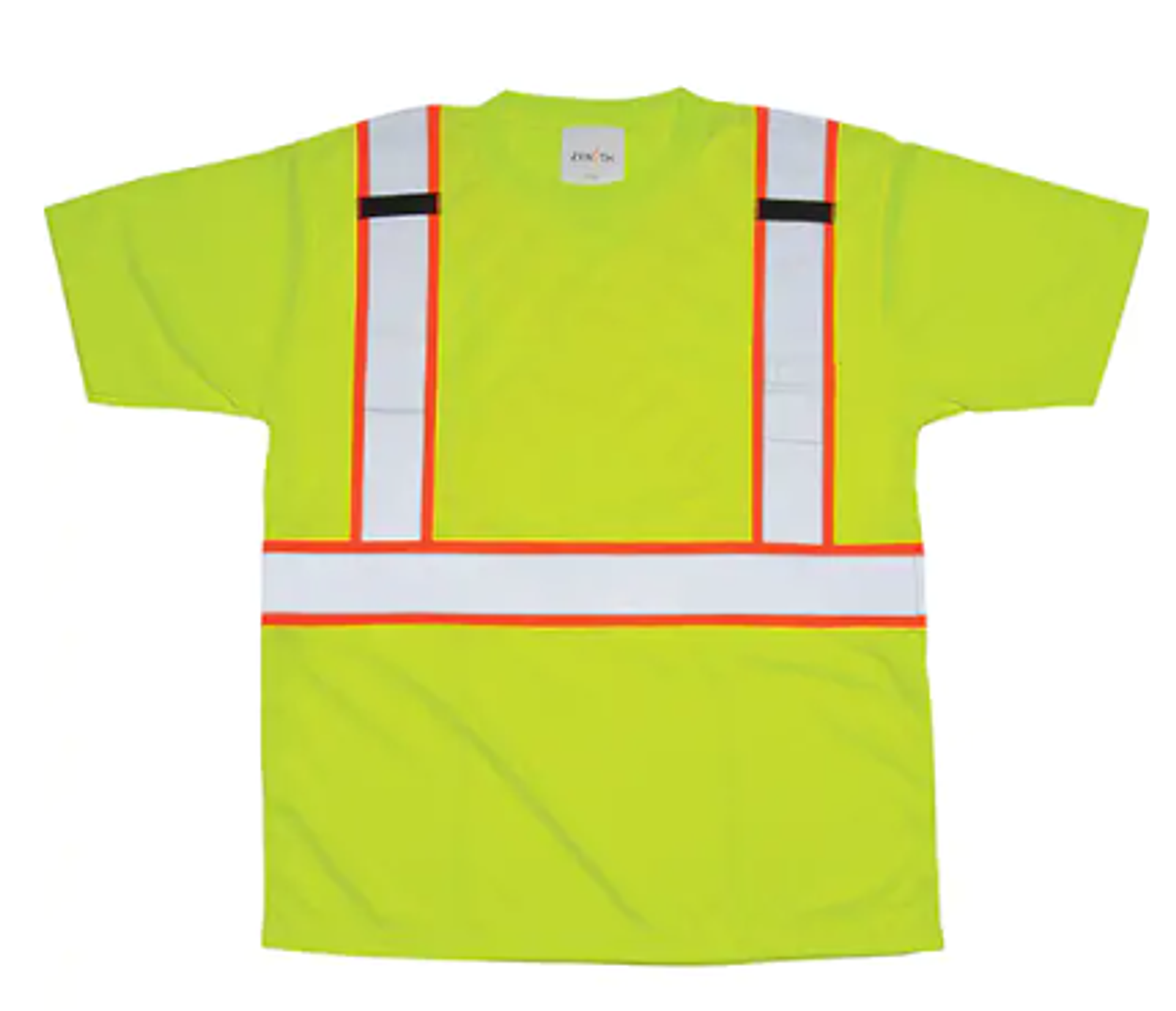 Short Sleeved Safety T-Shirt - Hi-Viz Lime/Yellow with Reflective Tape - XL
