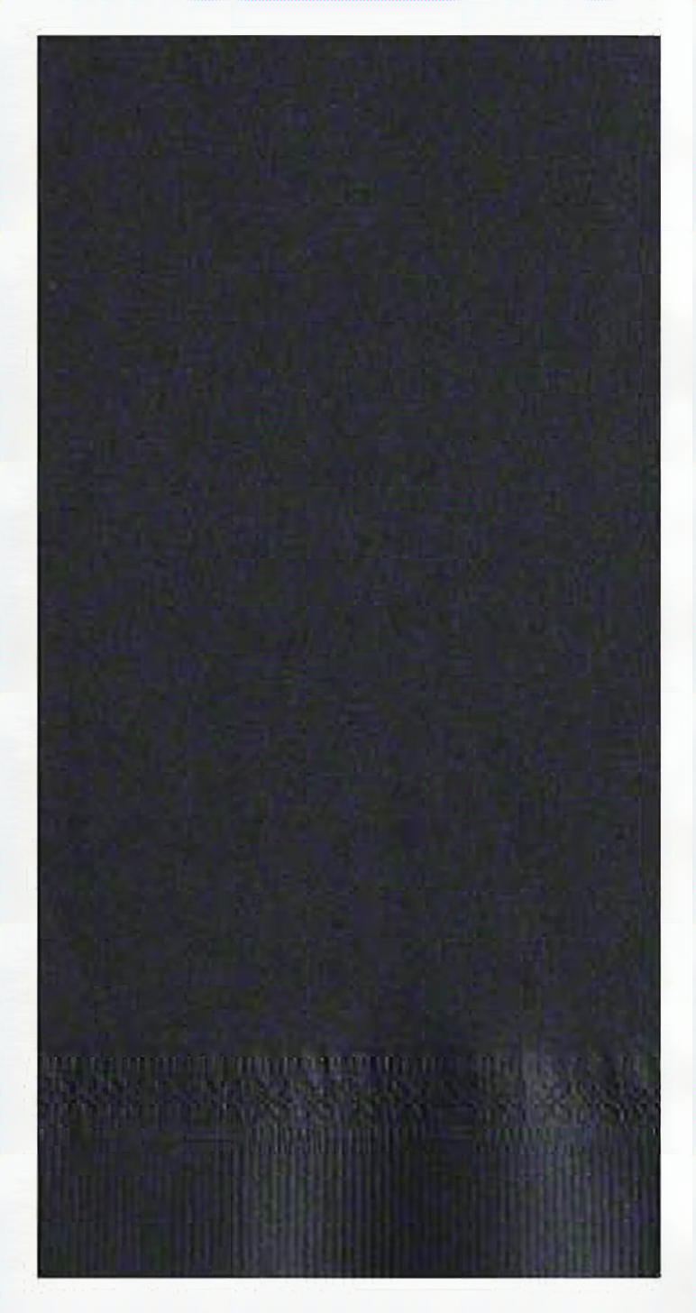 DINNER NAPKIN - BLACK - 2 PLY - 1/8 FOLD - CS/1000 LAPACO #511-113