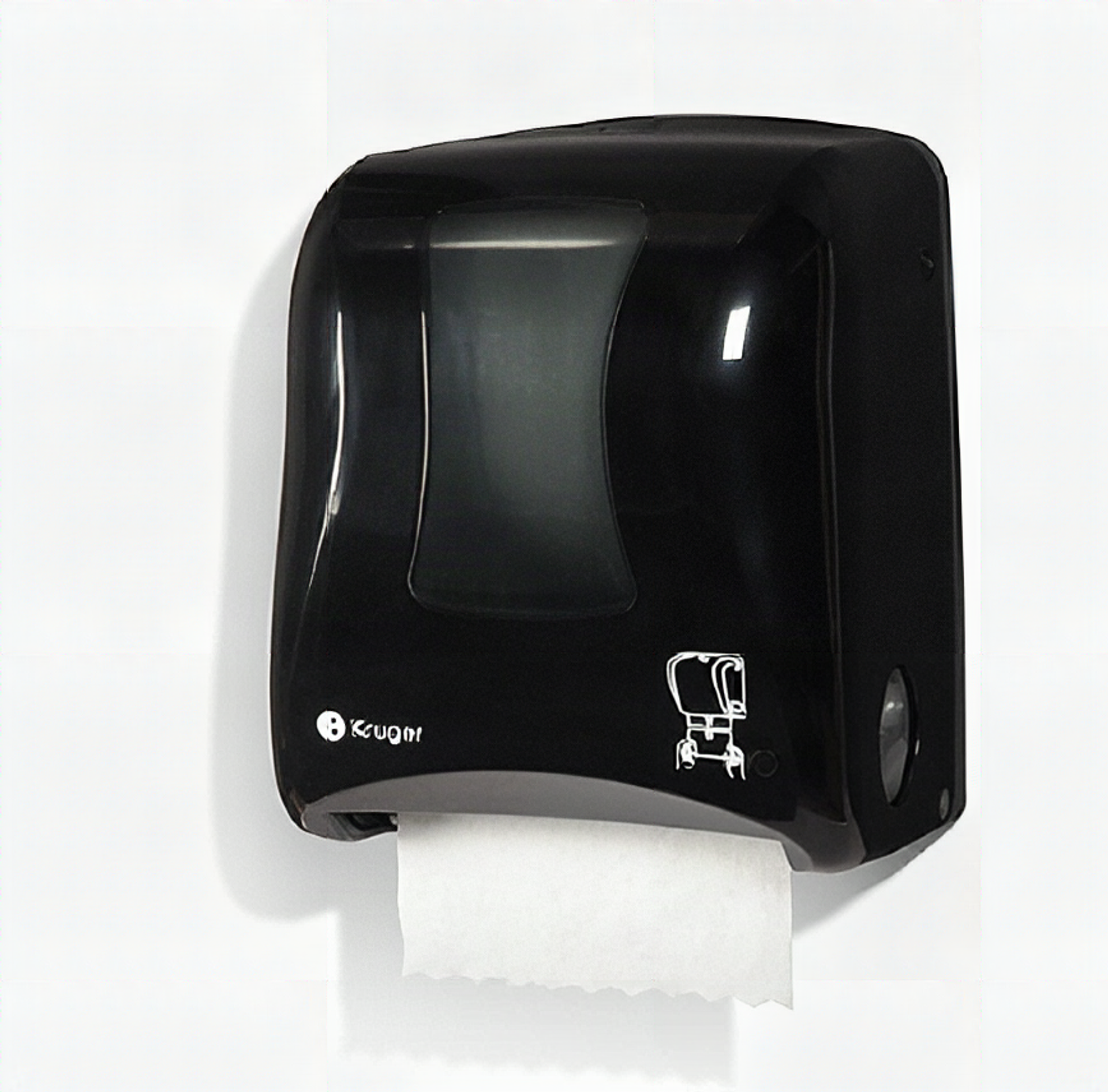 KRUGER MINI-TITAN - Paper Towel Dispenser - Mechanical   09859   Black Plug