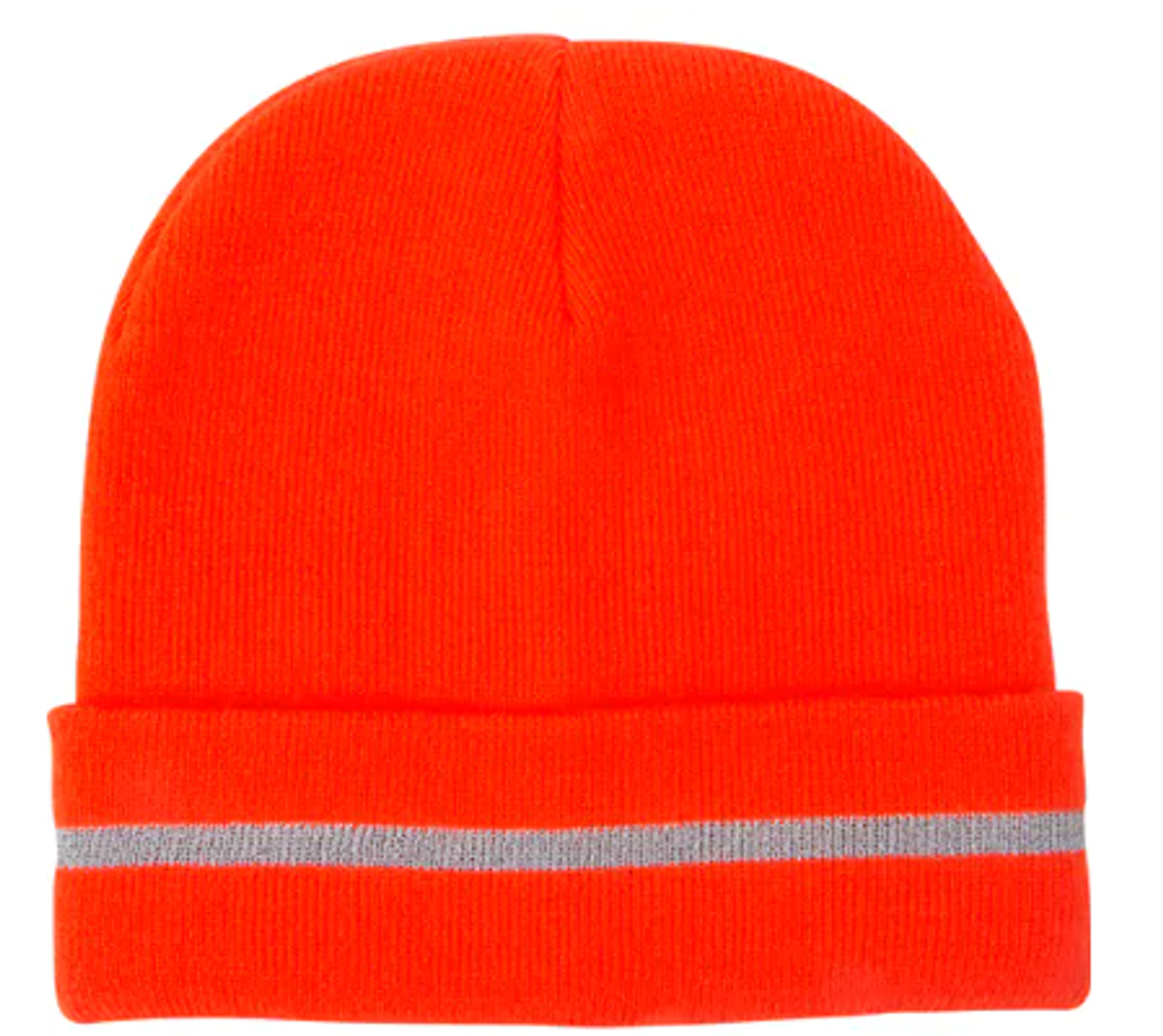Knit Toque - with Reflective Strip - ORANGE  SGI135