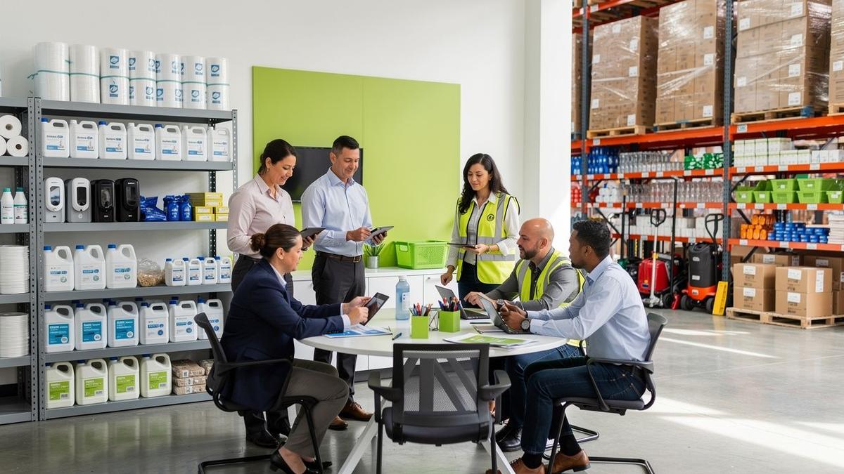 The Barclay Wholesale team in the warehouse