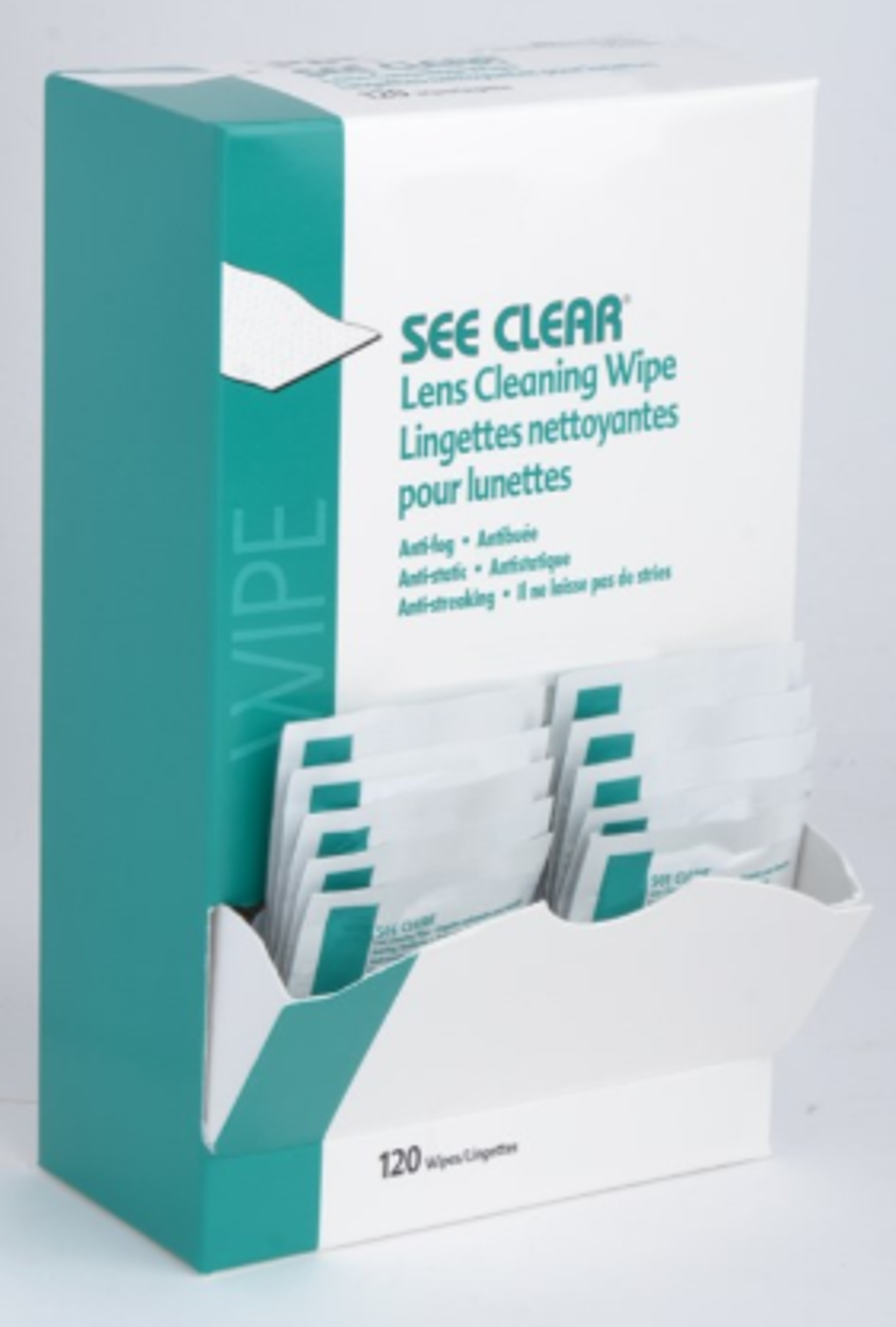 Safety Glasses Lens Wet Cleaning Wipes - 120/bx    D25431