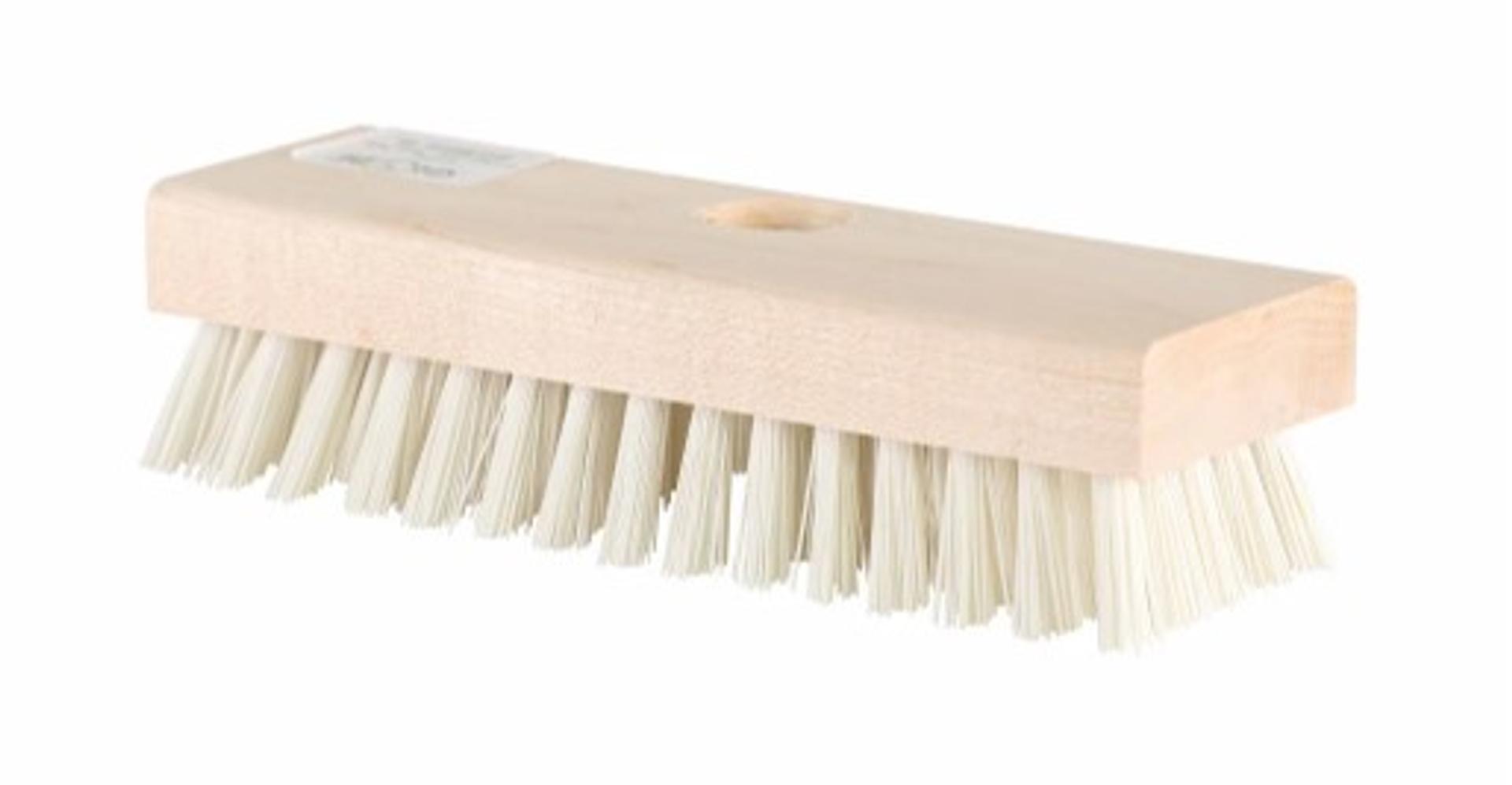 SCRUB BRUSH - 8" Poly Pro - Threaded Wooden Block     4250