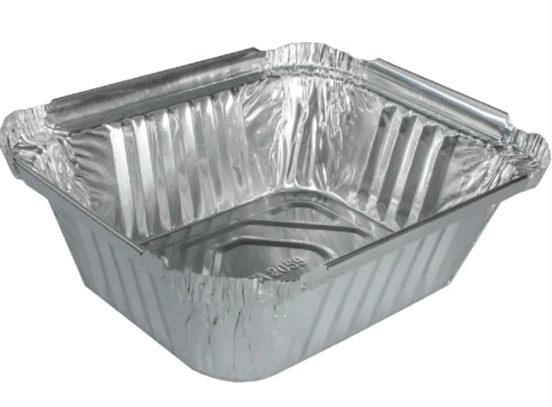 1lb Oblong Foil Container - 5 1/8" x 4 1/8" x 1 5/8"  -  1000/cs   2059-30