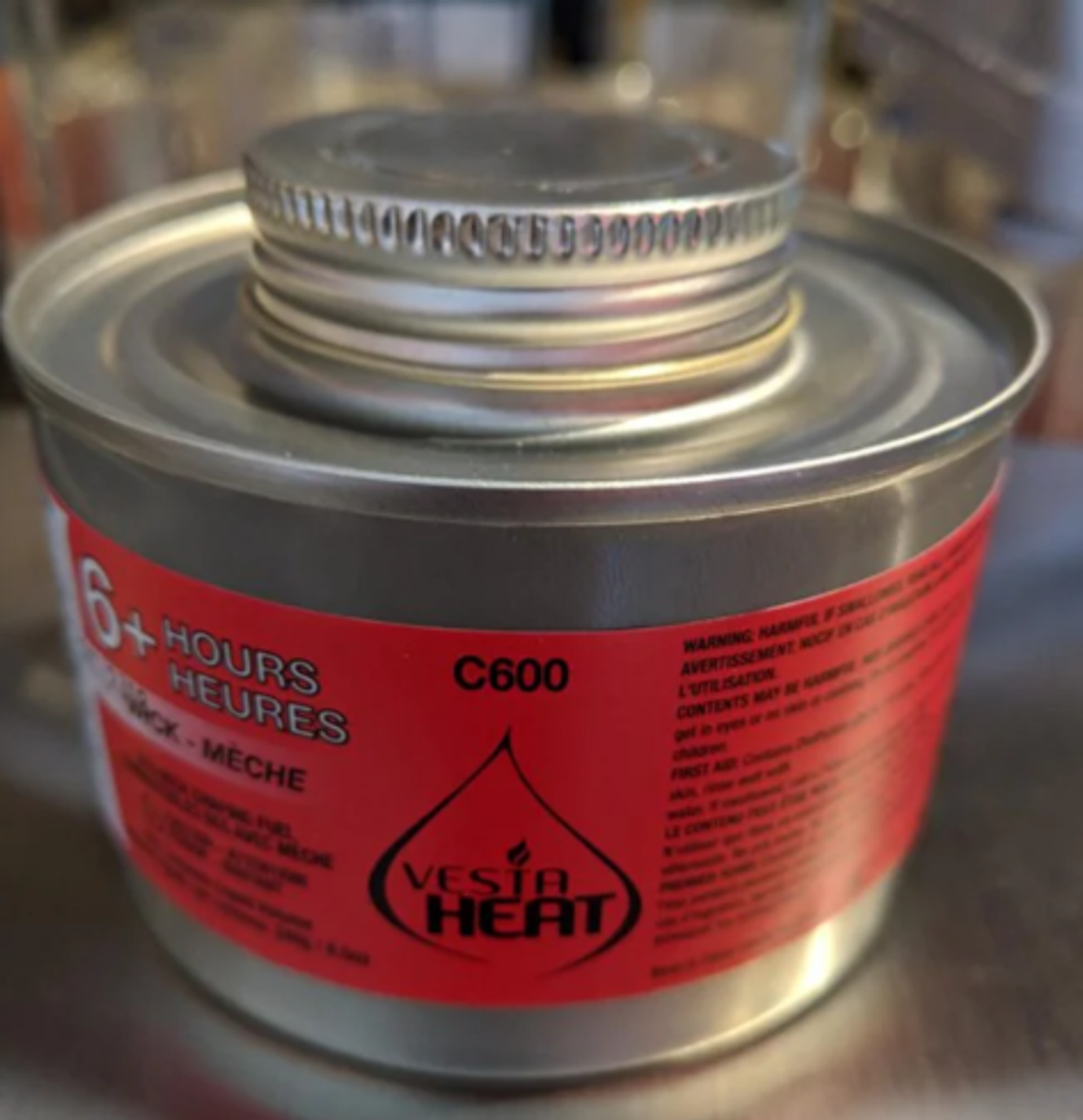 CHAFING FUEL - with Wick -  6hr - 24/cs   C600