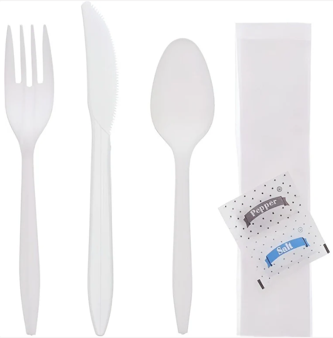 Cutlery Kit - (Fork, Knife, Salt, Pepper & Napkin) - 500/cs 828361