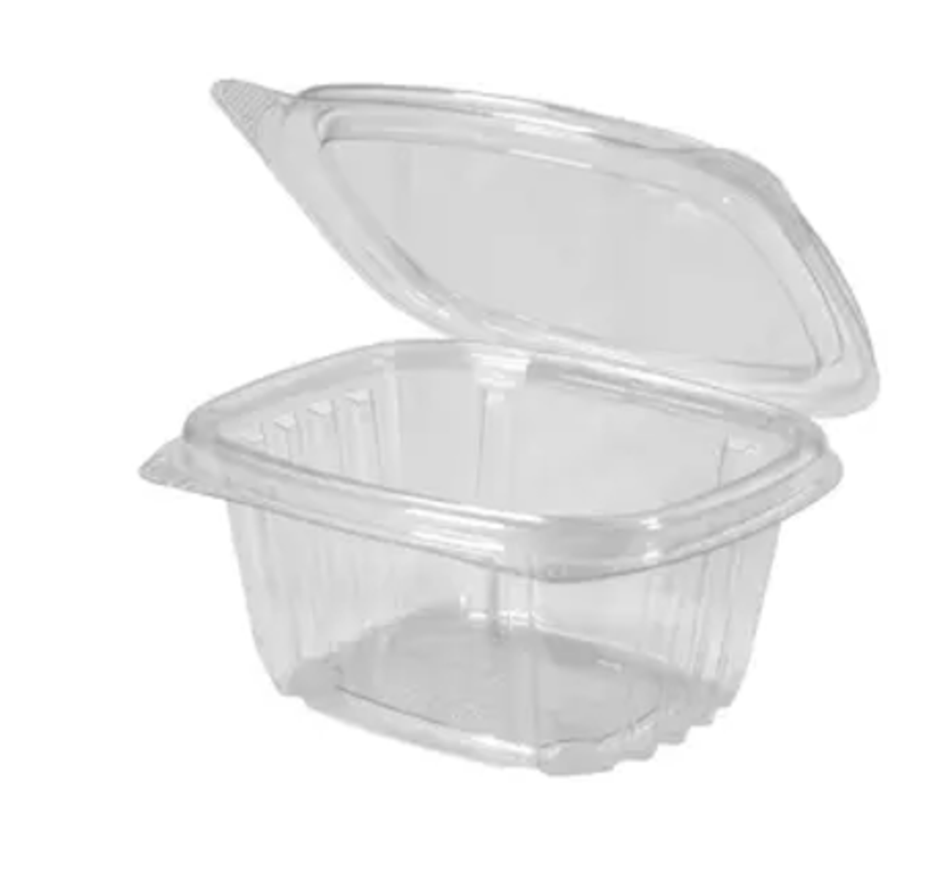 6oz Plastic Hinged Container - 4.17" x 3.75" x 1.89" - 400/cs    AD06
