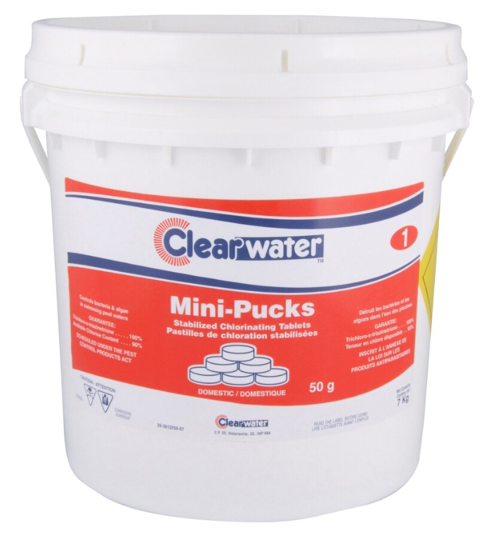 7 kg. CHLORINE MINI PUCKS 50gr.