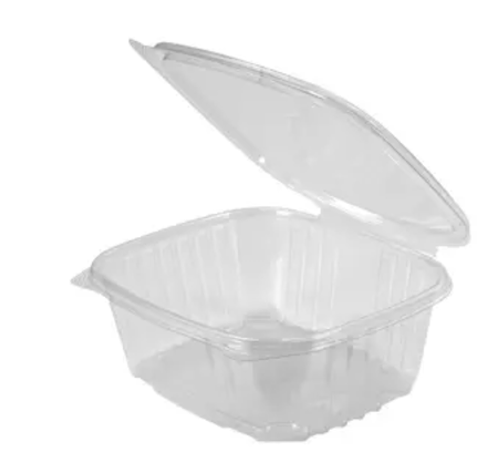 32oz Plastic Hinged Container - 7.15" x 6.34" x 2.55" - 200/cs AD32