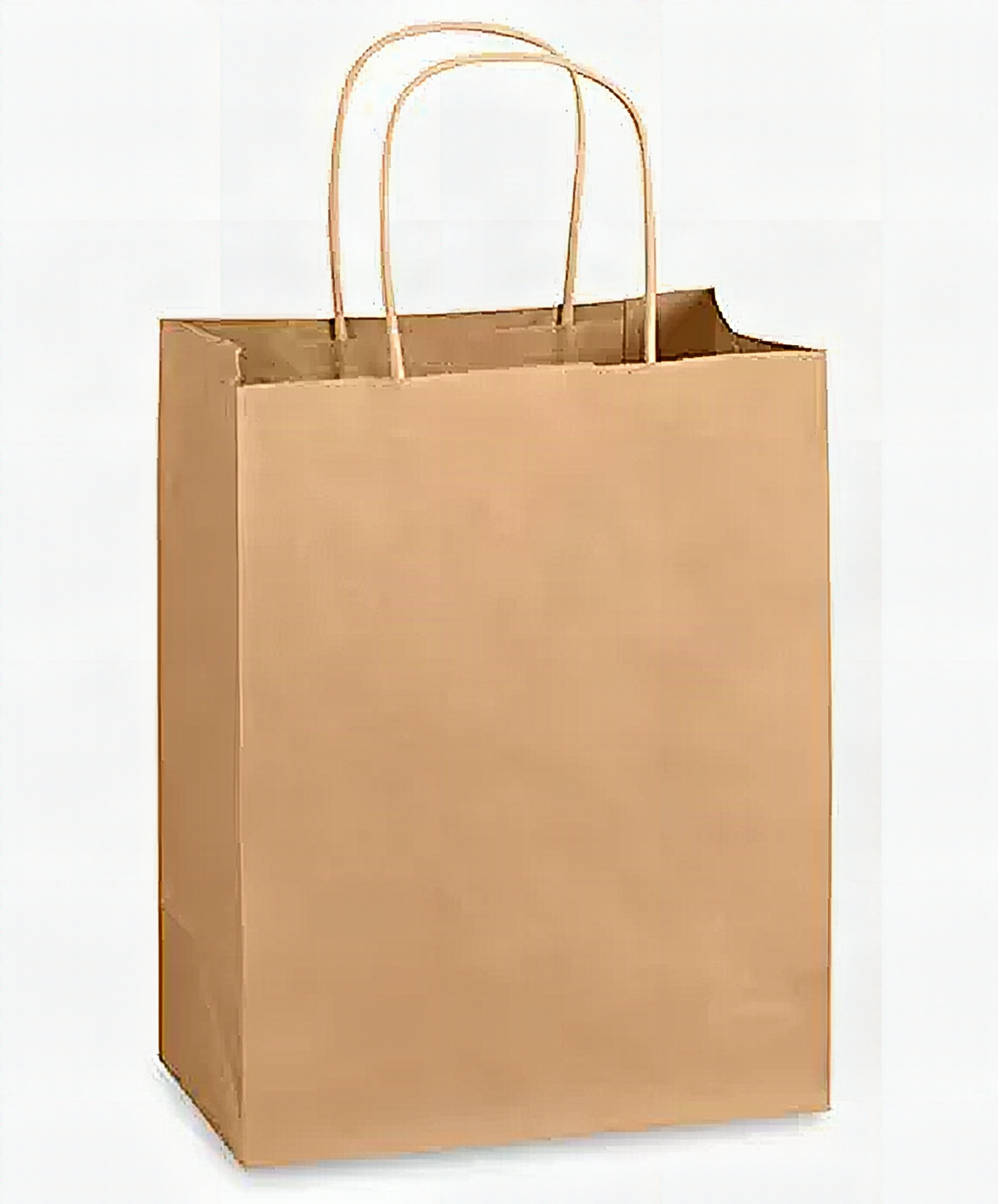 KRAFT BAG w/handle -8" x 4.5" x 10.75" - 250/cs    PETITE
