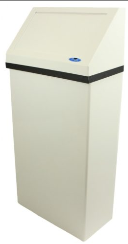 FROST 303NL - WHITE - Wall Mounted Waste Receptacle - 15.75"L x 8" W x 33"H