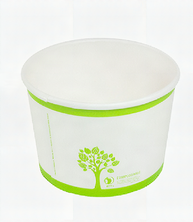 12oz Soup Bowl COMPOSTABLE Paper - 500/cs GALLI G76512 (LID 76134)