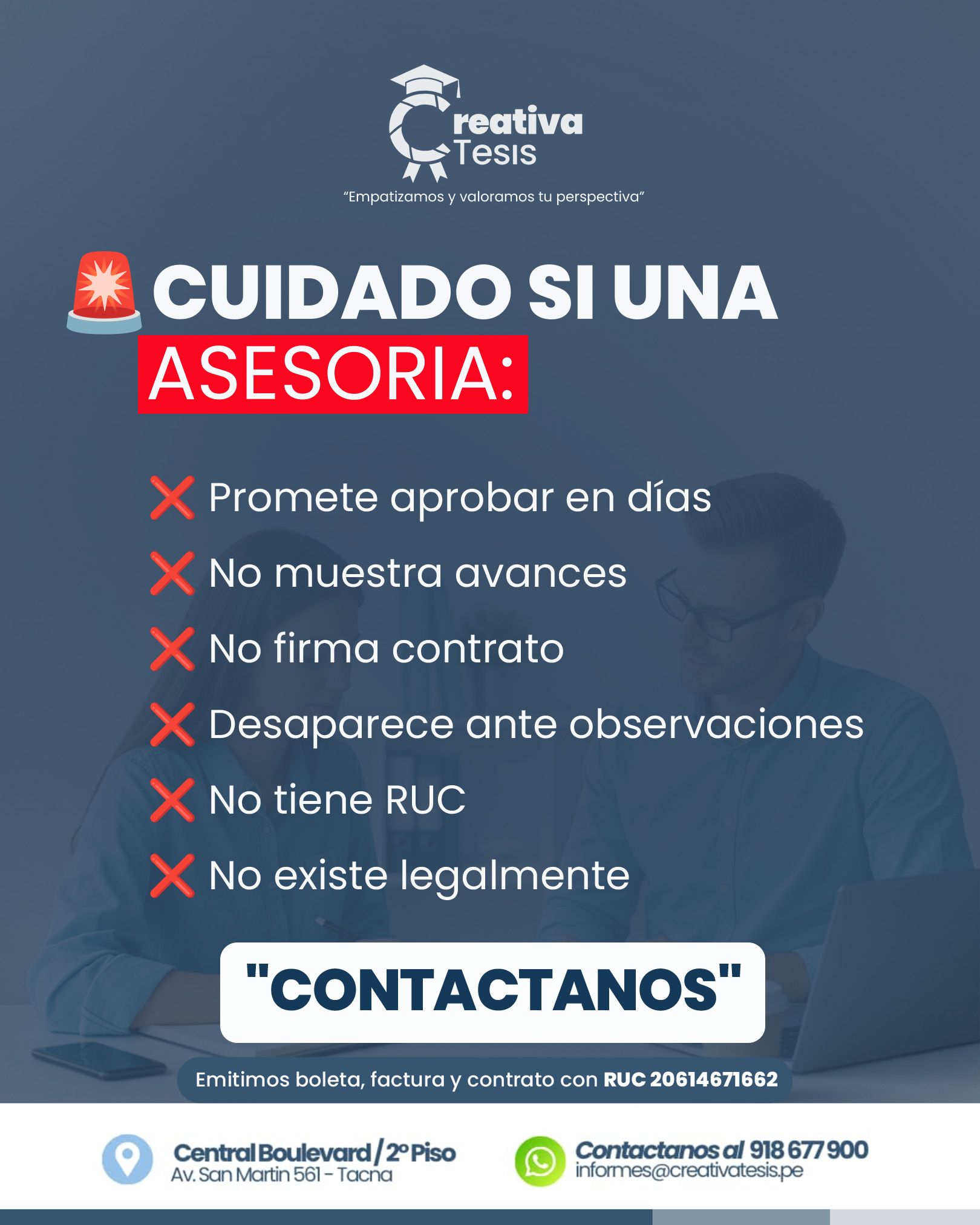 Cuidado! Si una Asesoría....