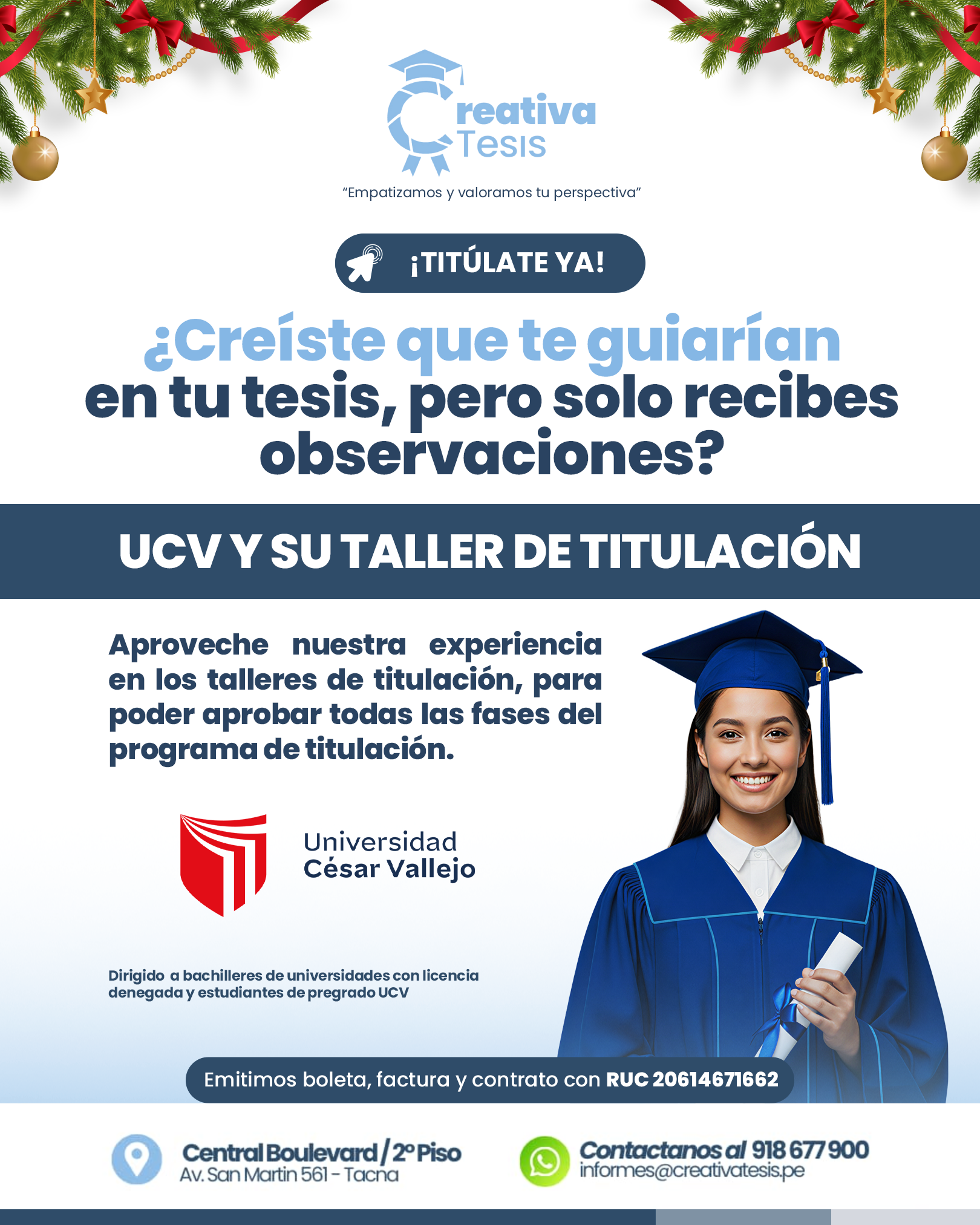 UCV y su taller de Titulación