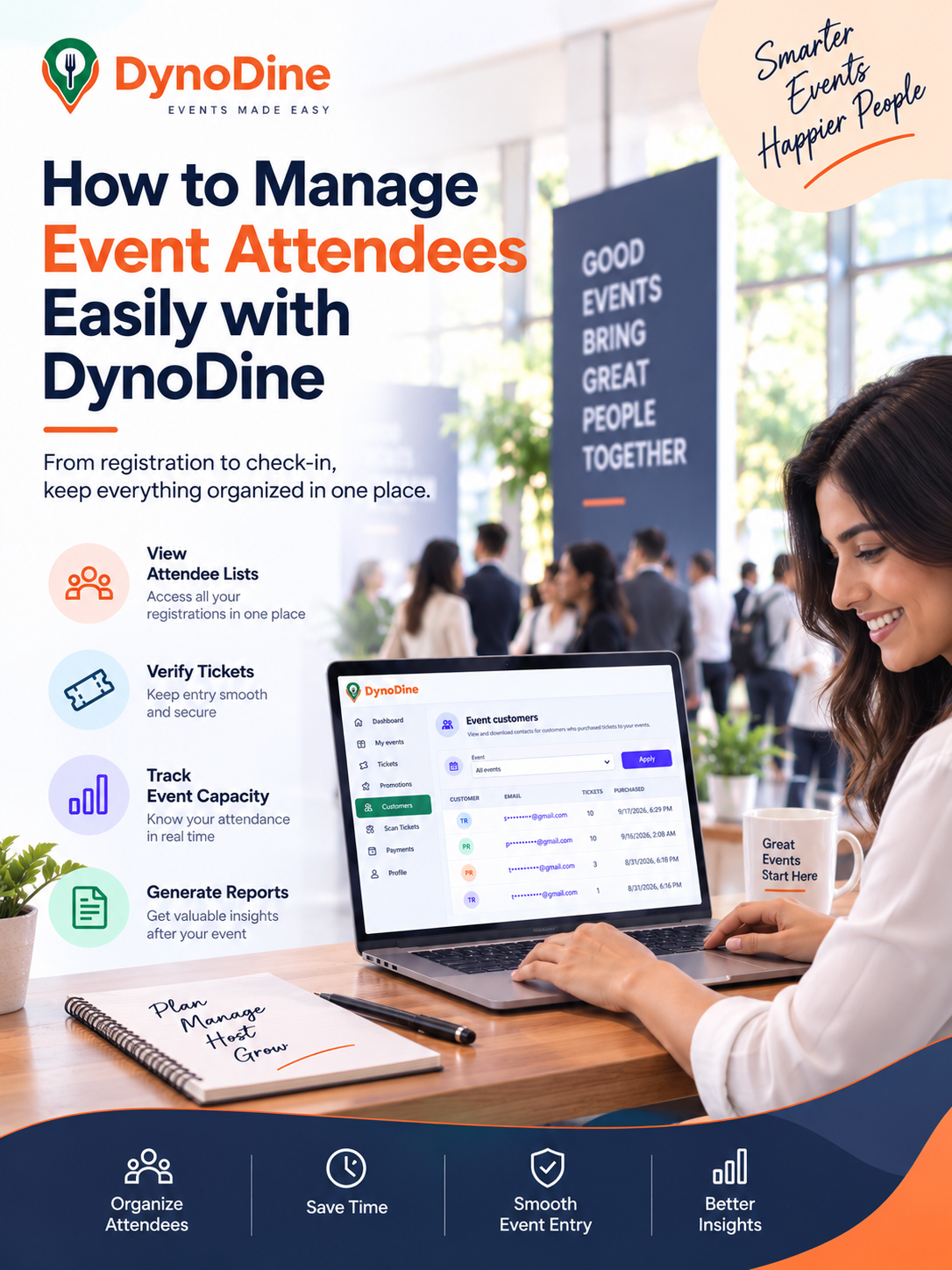 How to Manage Event Attendees Easily with DynoDine