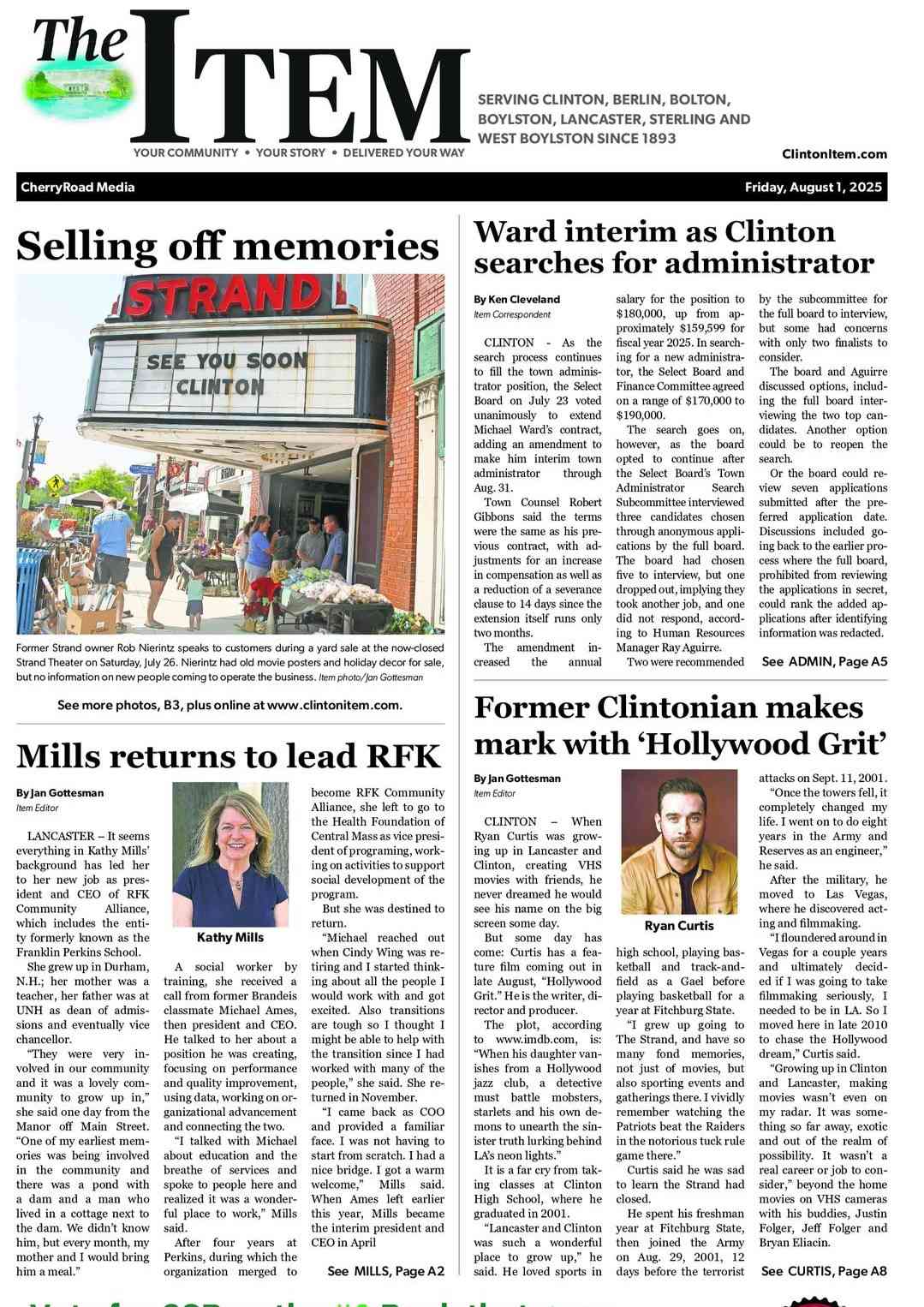 Published in The Item: Mills returns to lead RFK