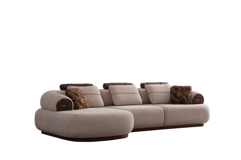 Divan qoshe me shezlong ROZE — Mobileria Tiara Home