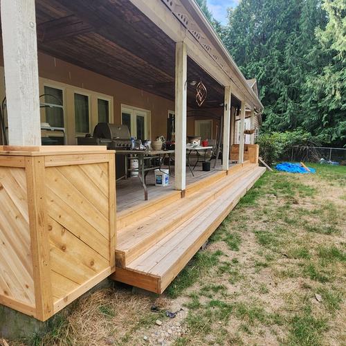 Steps and benches after assembly