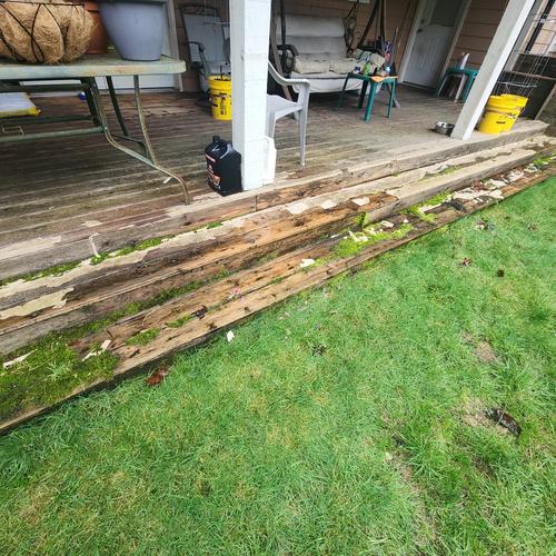 rotted deck step