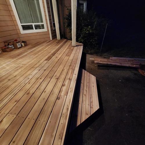 Front porch after rebuild