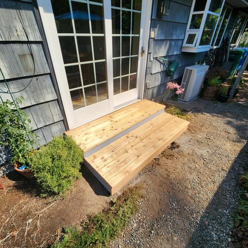 side deck built from the ground up, pre-finish