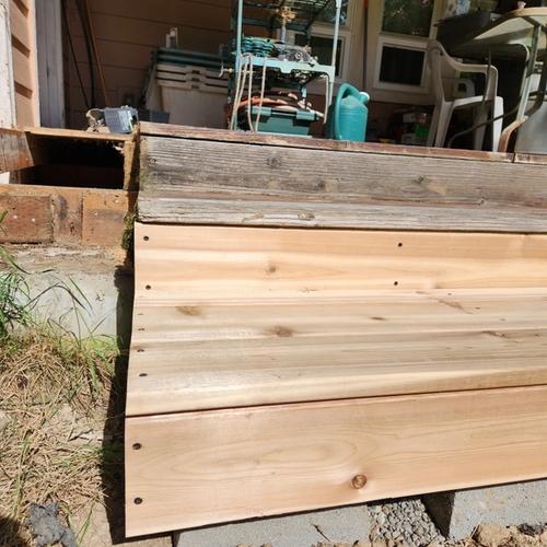 deck step after first step re-build and replacement
