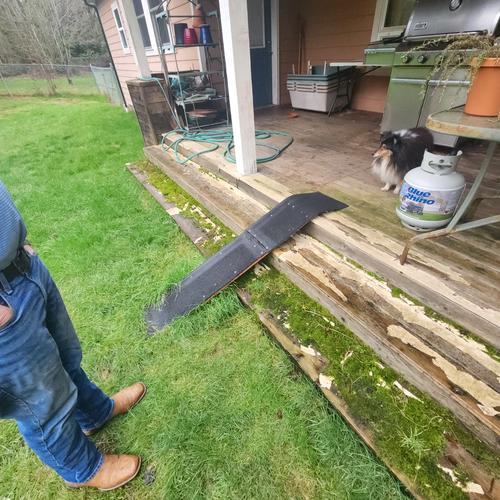 rotted deck step