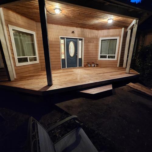 Front porch after re-build